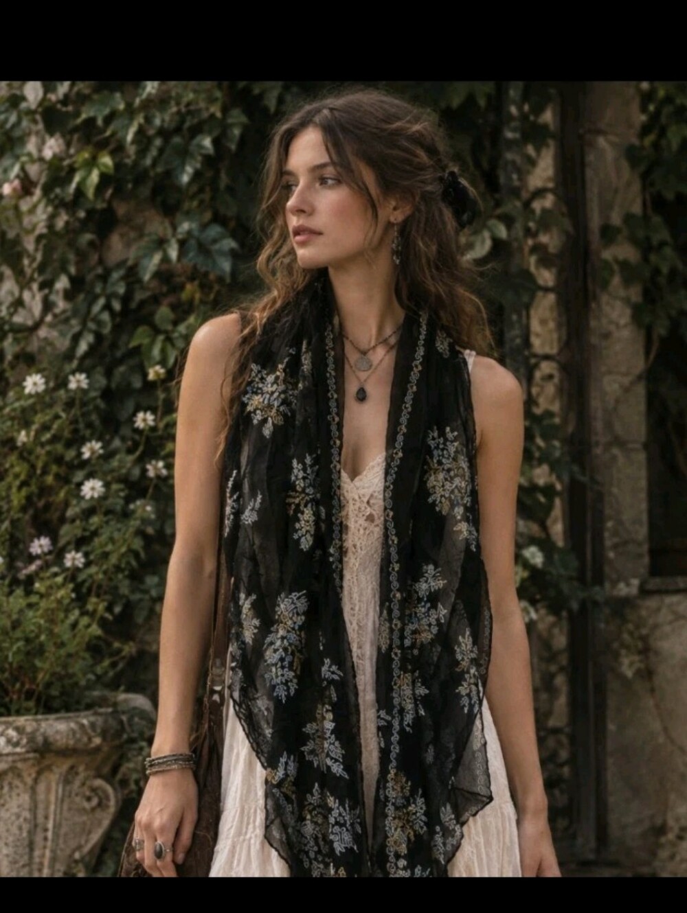Whimsigoth Scarf Wrap Shawl OS Dark Romantic #8200